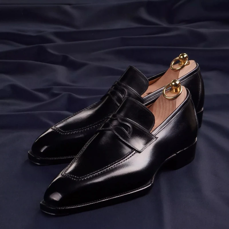 

Лоферы KE902 мужские на низком каблуке, однотонные, без застежки, Классические повседневные удобные, Нескользящие, Формальные туфли, из искусс...