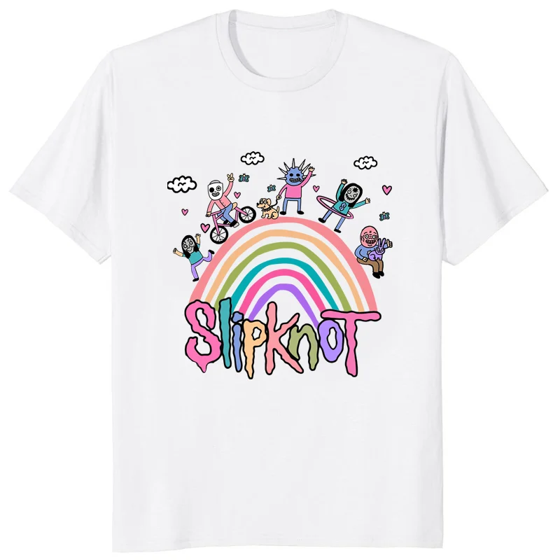 

New Style Devil Pattern Music Cartoon Slipknots Heavy Mental TShirts Men O-Neck Printed Tees Rock Band Short Sleeve Casual Tops