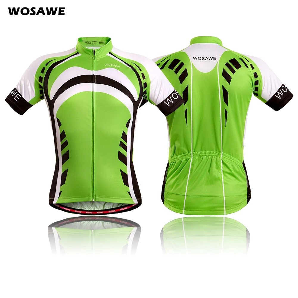 

WOSAWE Cycling Jersey Pro Team Summer Short Sleeve Men Downhill MTB Bicycle Clothing Ropa Ciclismo Maillot Quick Dry Bike Shirt