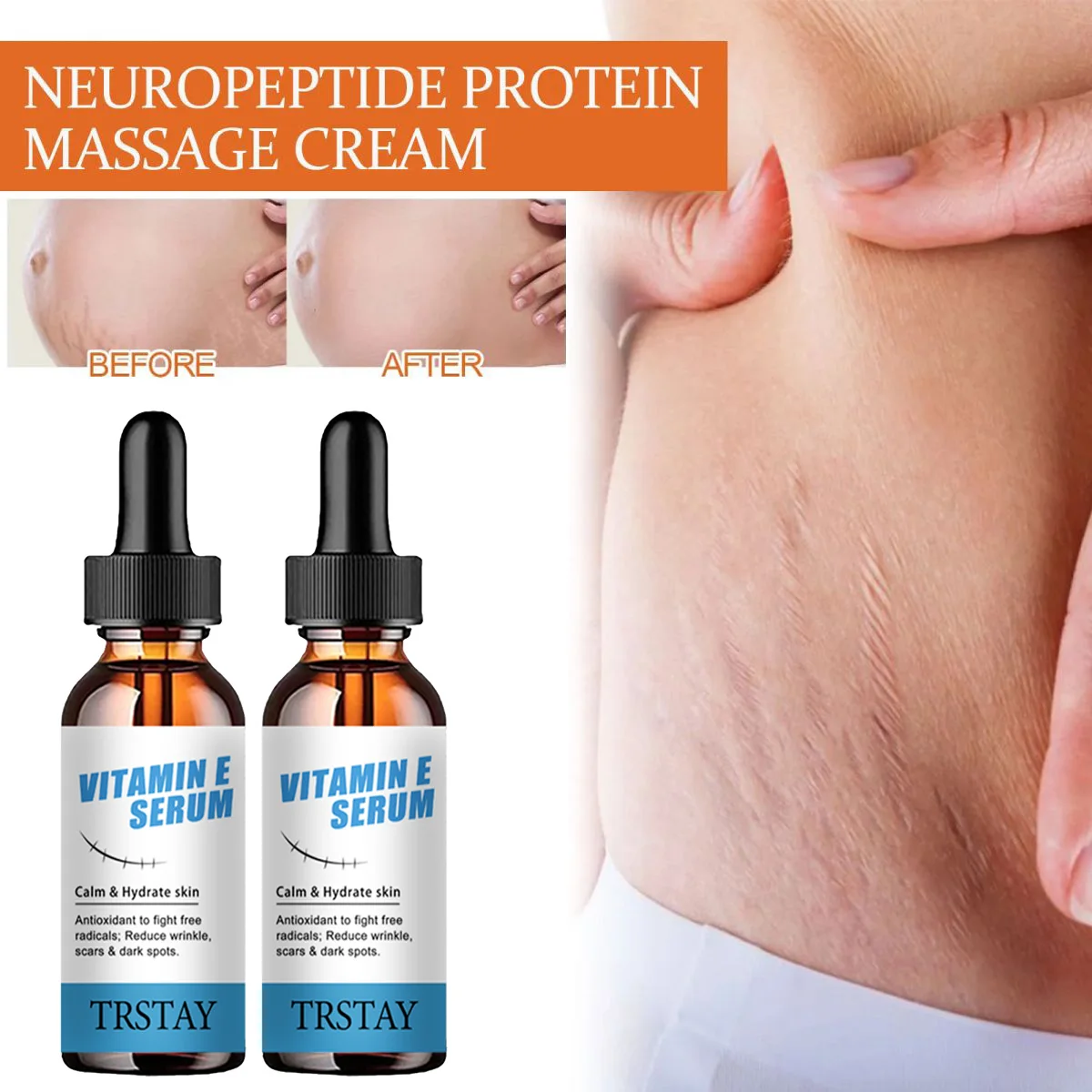 Сыворотка TRSTAY с витамином Е увлажняет кожу антиоксидантами для борьбы