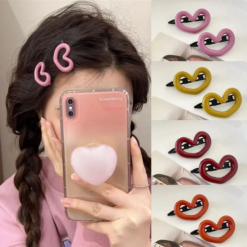 

Hot Love Hairpins Korean Girls' Bangs Clips Broken Hair Finishing Exquisite Side Barrettes Women'S Accessories Fashion Headdress
