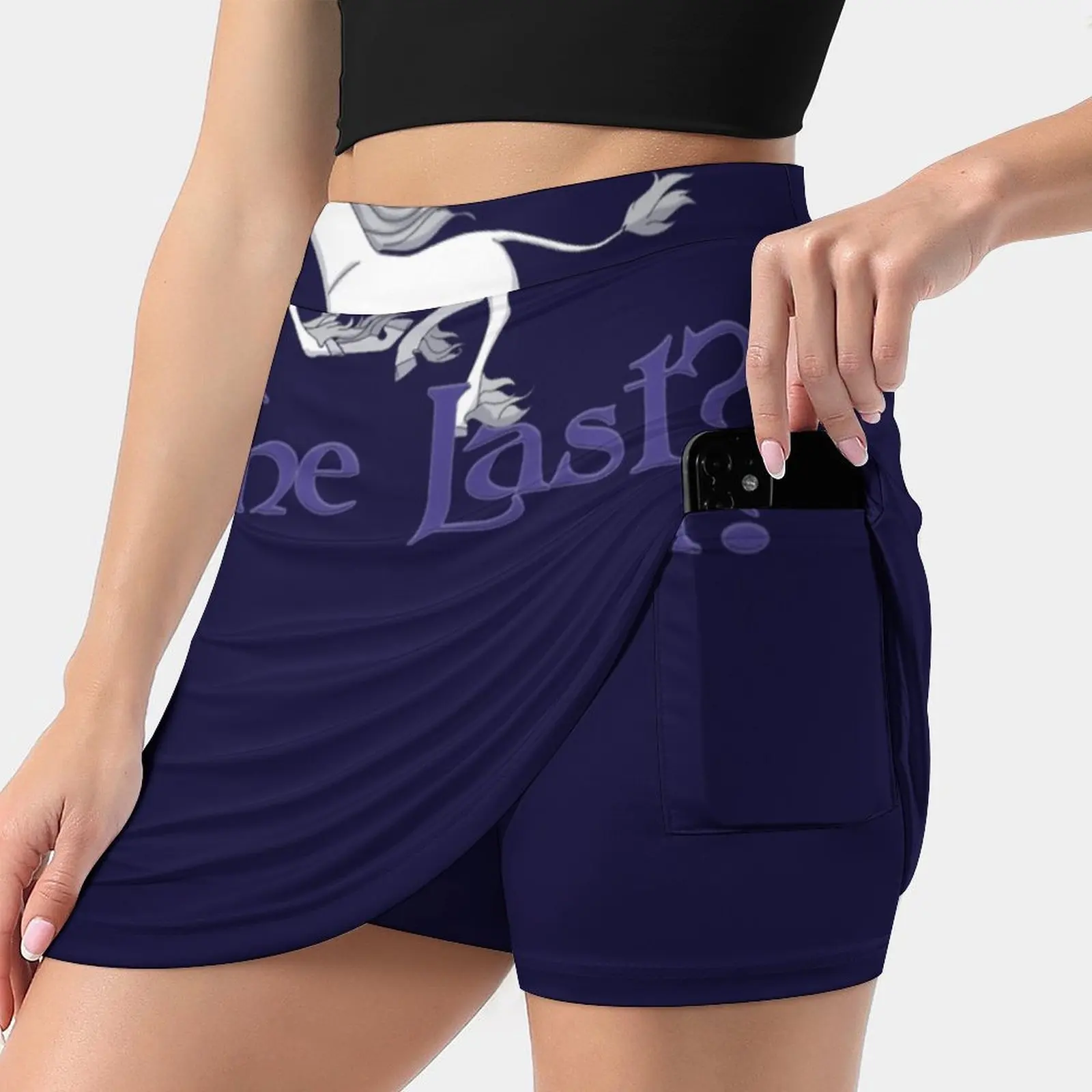 

Am I The Last  Summer Women'Sshorts Skirt 2 In 1 Fitness Yoga Skirt Tennis Skirts The Last Unicorn Unicorn Running Ladies
