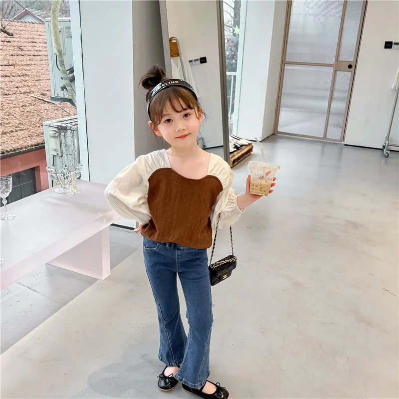 

Весна 2022, модная Корейская женская футболка в дворцовом стиле с небольшим ароматом