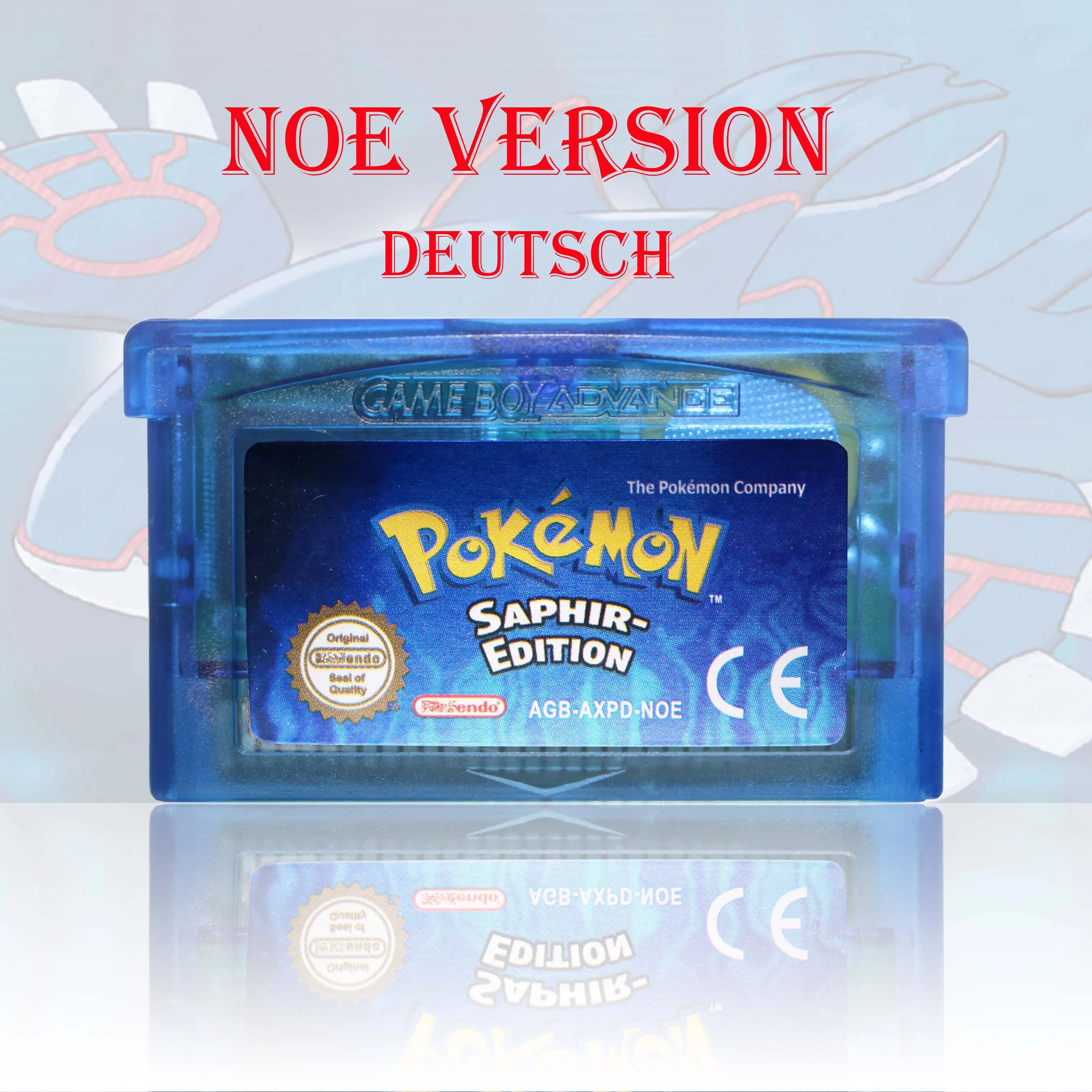 Фото Игровой картридж GBC/GBA NOE Version Pokemon Kristall/Smaragd/Feuerrote/Blattgrune/Rubin, высококачественная игровая карта с батареей. №5