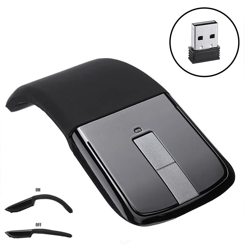 

New Mute Mouse Arc Touch Foldable Wireless Mice Microsoft Surface USB PC Laptop Mouse Universal Compatible For Computer Hot Sale