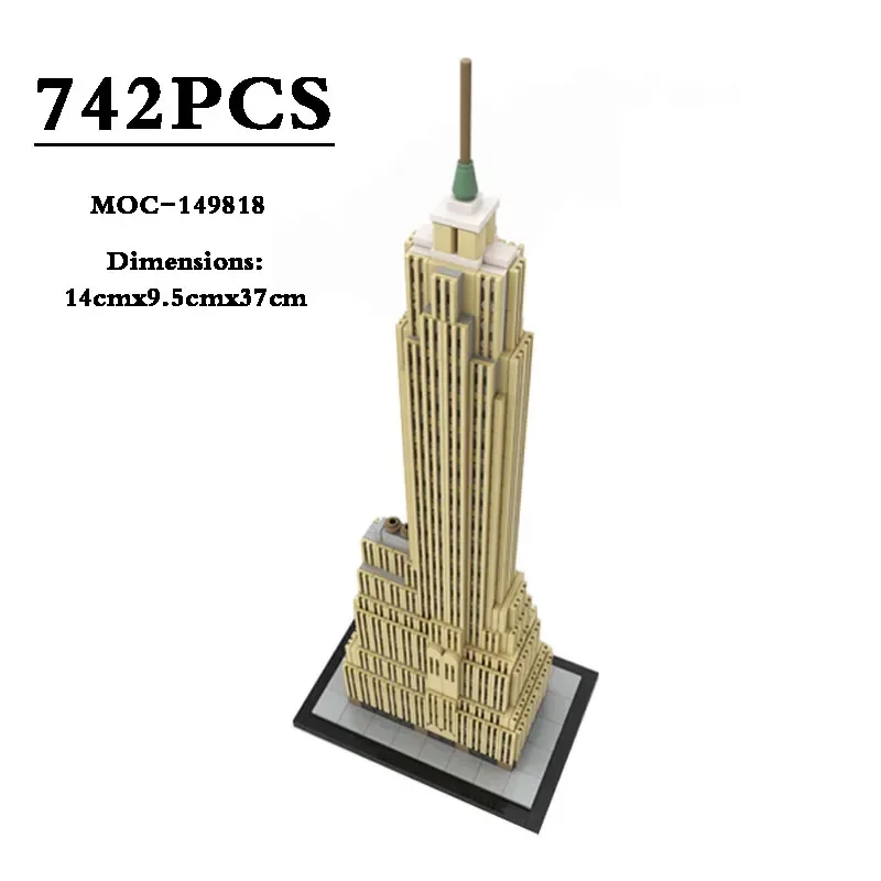 Строительные блоки MOC-149818 American International Building 21046 копия версии 1:800 заплатные детская