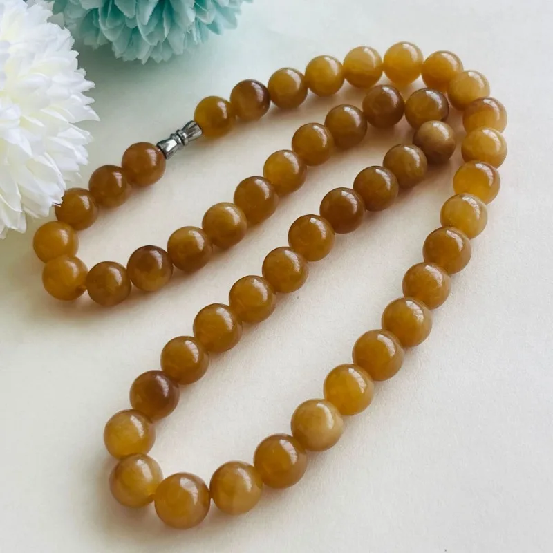 Модные женские модели Hetian Jade Qiemo Sugar Round Beads