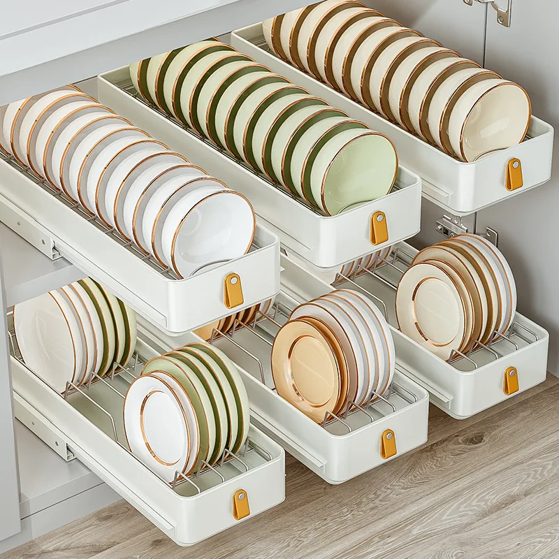 Выдвижная полка для посуды с выдвижным ящиком сушилка выдвижная из нержавеющей