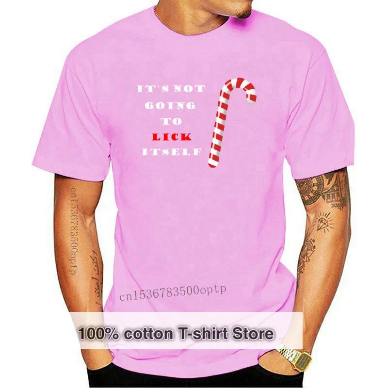 

New Its Not Going To Lick Itself T-Shirt Unisex Cotton Adult Christmas Candy Cane