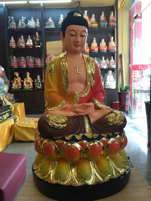 БОЛЬШОЕ - Оптовая фигурка Будды # ДОМАШНЯЯ семья эффективный талисман Азия