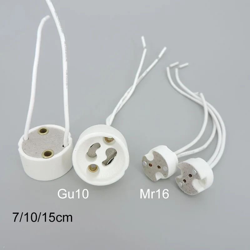 

2/5/10pcs Ceramic GU10 MR16 MR11 GU5.3 G4 lamp holder socket base adapter extension Wire Connector Socket for LED Halogen Light