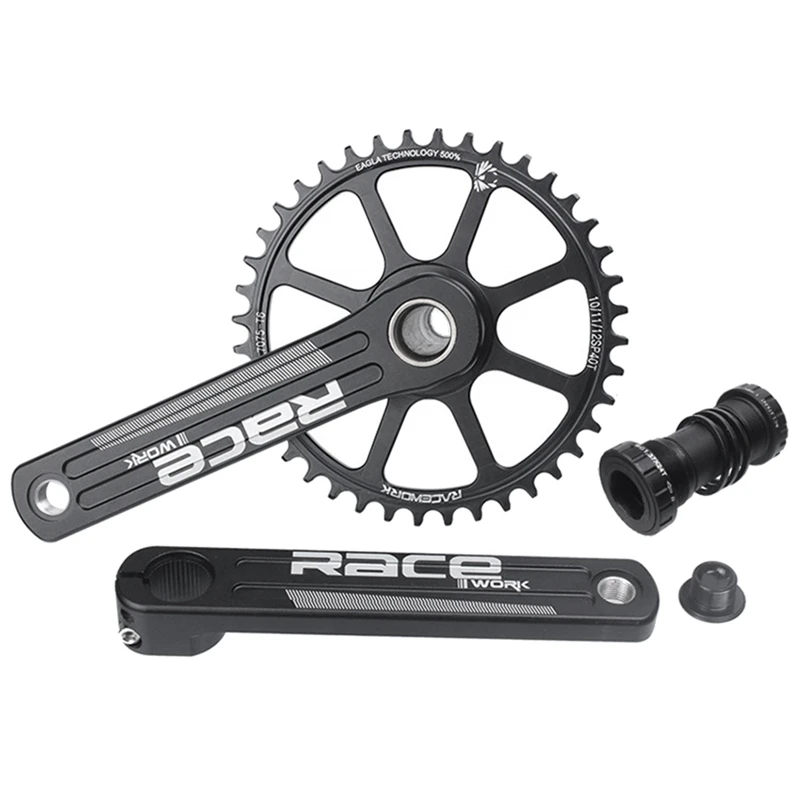 

RACEWORK Road Bike Crankset GXP Single Chainring 10/11 Speed Wide And Narrow Sprocket CNC Crank With BB Set 170Mm