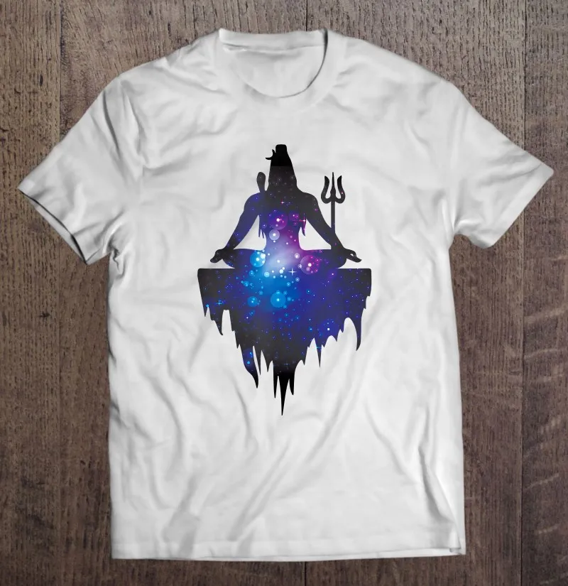 

Футболка мужская с изображением древнего мистического йоги лорд Шивы, хлопковая футболка