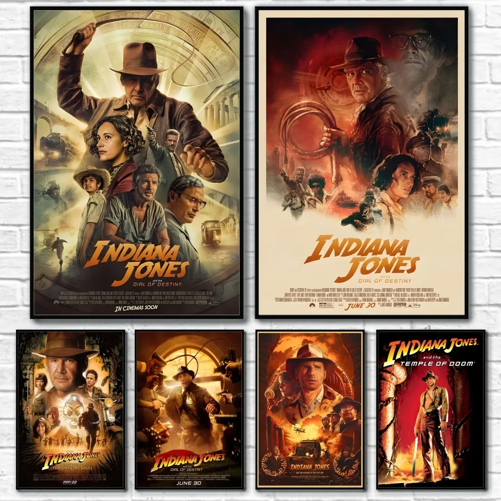 Классический Ретро фильм I-Indiana J-Jones постер липкий настенный художественный принт