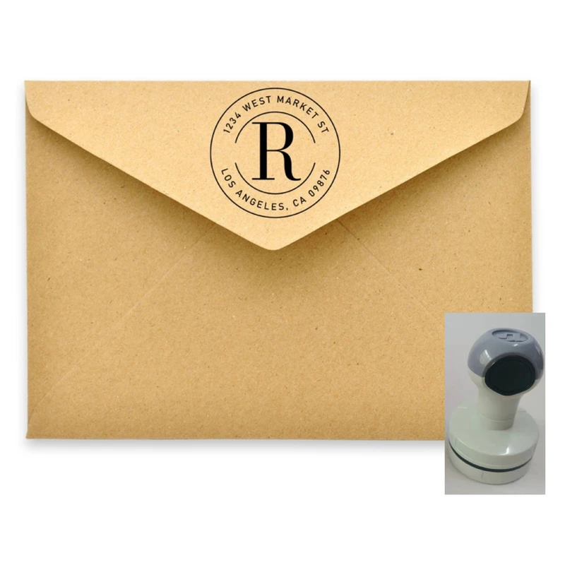 Штамп для индивидуального адреса самоклеящаяся чернильная 3-строчная