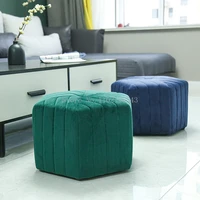 fashion creative low stool living room sofa stool nordic plush material change shoe stool door bedroom ottoman chair furniture
