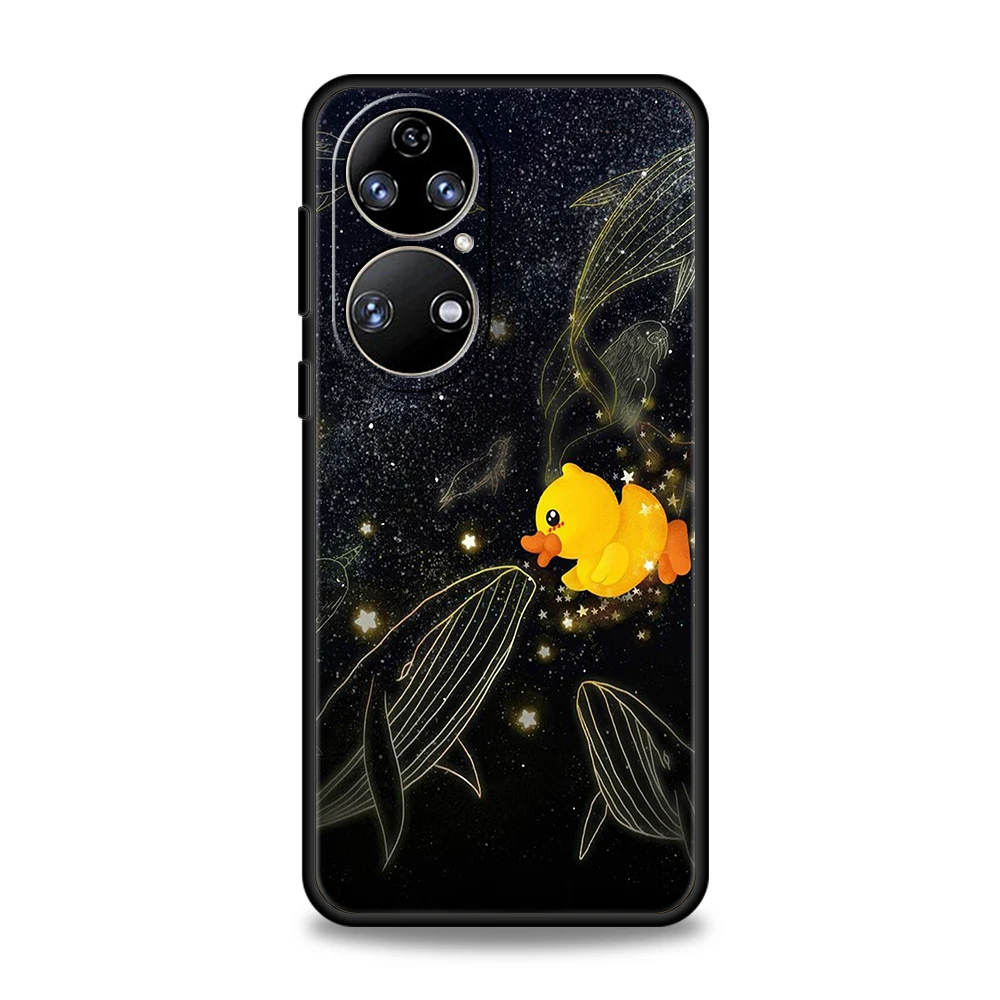 Yellow Duck Phone Case For Huawei P50 P40 P30 P20 Pro P50 P40 P30 P20 Lite E P Smart Z Y6 Y7 Y7A Y9 Y6P Y9S 2019 Shell Funda Bag