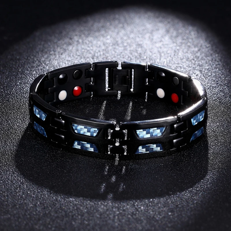 

2022 New 4 In 1 Titanium Magnetic Energy Armband Power Bio Bracelet Health Pain Relief Magnet Health Bracelets Men Bangle Gifts