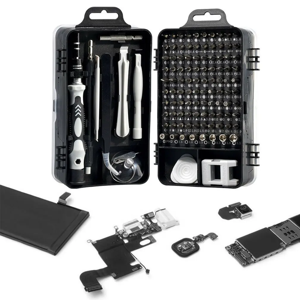 115/25pcs Precision Magnetic Screwdriver Set Hex Torx 98pcs Screw Driver Holder Cr-V Bit for Phone Tablet Laptop Repair Tool Kit