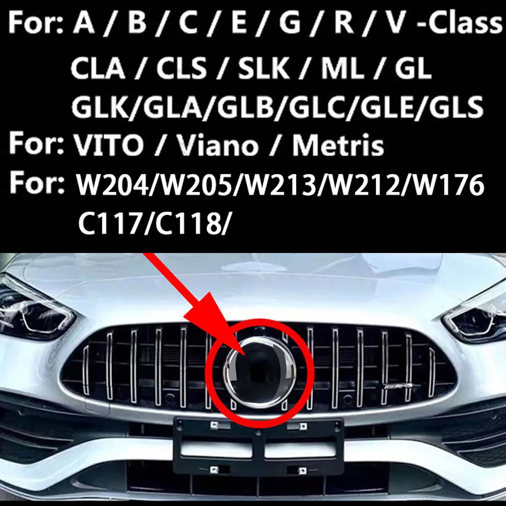 

3D Mirror Grill Badge Front Emblem Logo For A B C E G Class W205 W212 W213 W204 W176 W246 W177 ML GLA CLA GLC GLE C117 Embles