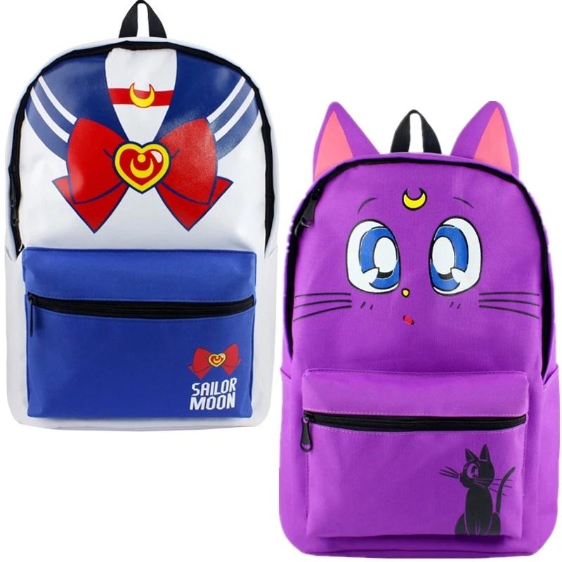 

Anime Sailor Luna Cosplay Double-Sided Bag Large Capacity Backpack School Laptop Bags Xmas Gift