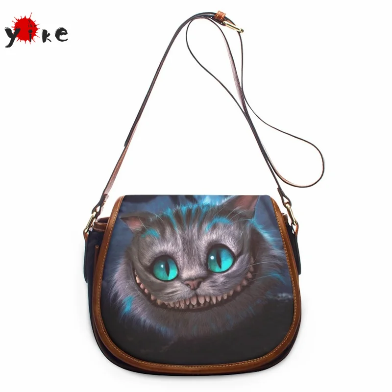 

Лидер продаж, женская сумка через плечо Yikeluo из искусственной кожи с милыми кошками для девушек, женская сумка с косым промежутком от извест...