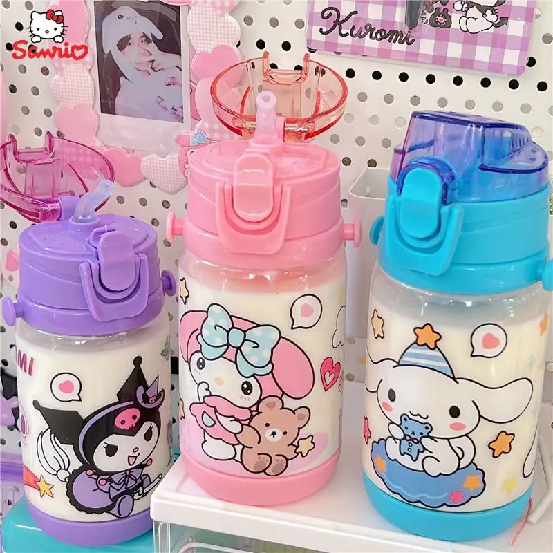 

400 мл милые аксессуары Sanrios Cinnamoroll Kuromi My Melody мультяшная Милая Студенческая чашка для питья портативная чашка для воды для пикника подарок