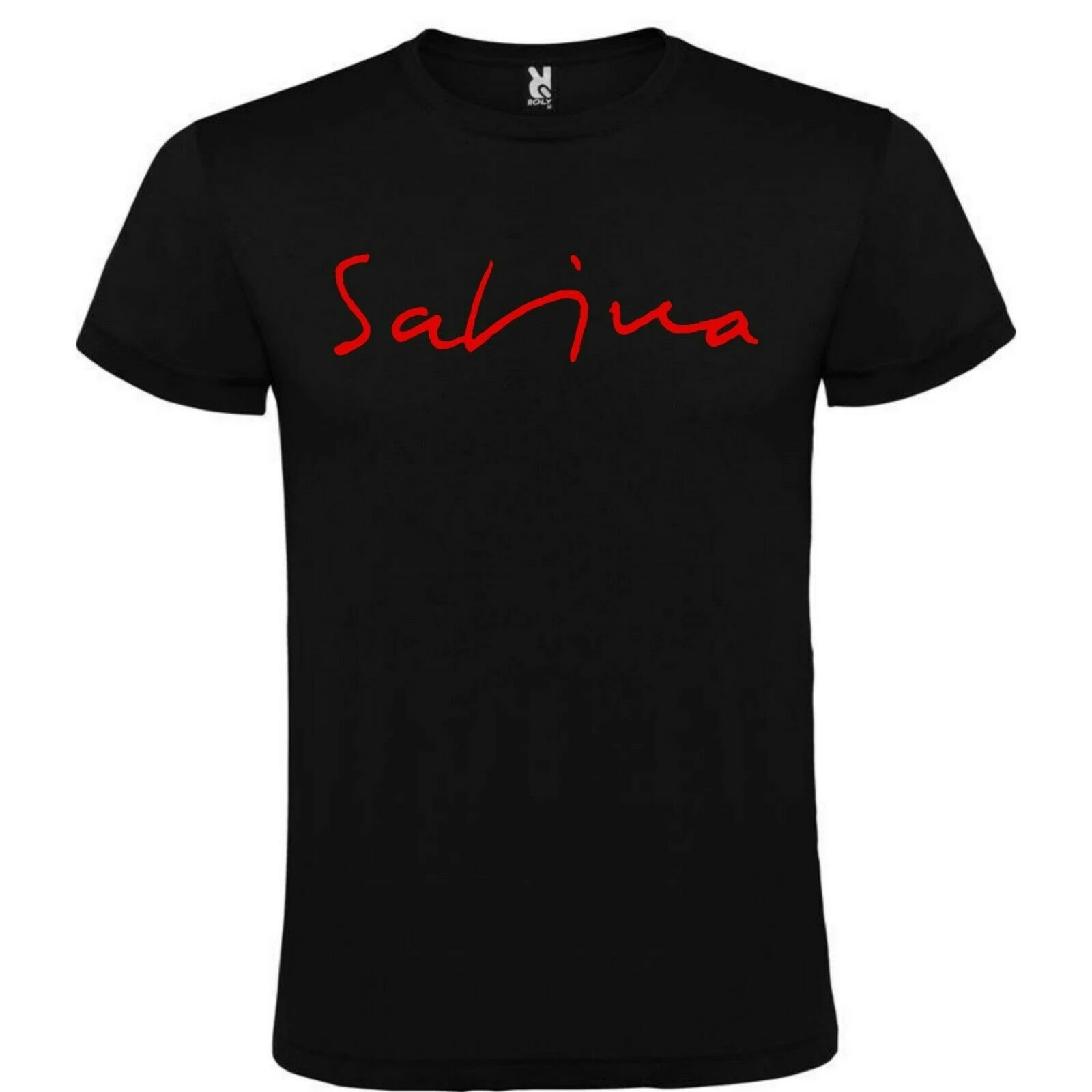 

Black T-Shirt Roly Joaquin Sabina Logo Men'S 100% Cotton Size S M L Xl Xxl