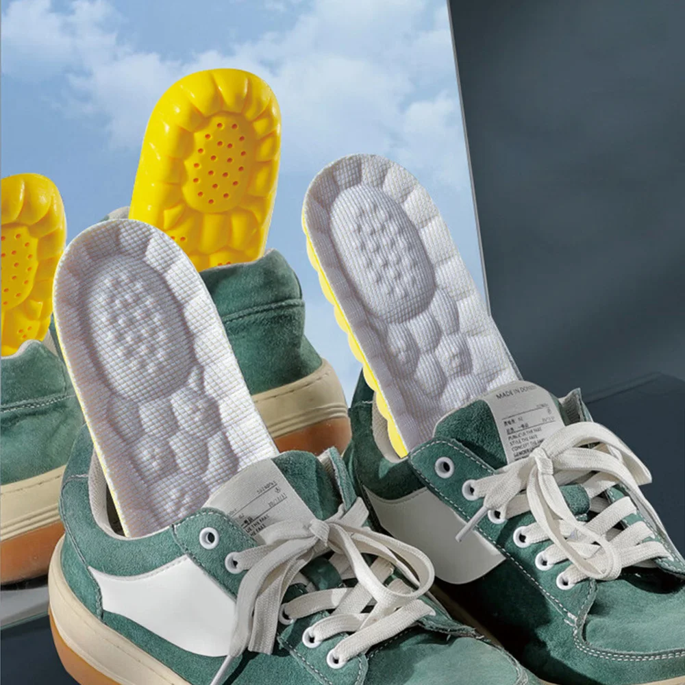 High Elasticity Latex Sport Insoles SoftShoe Pads Orthotic Breathable Deodorant Shock Absorption Cushion Arch Support Insole