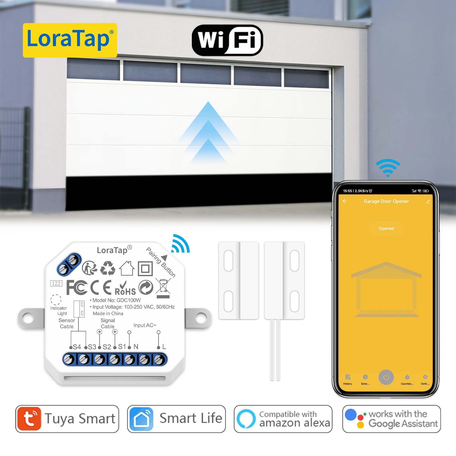 

LoraTap Tuya Smart Life Контроллер для гаражных ворот
