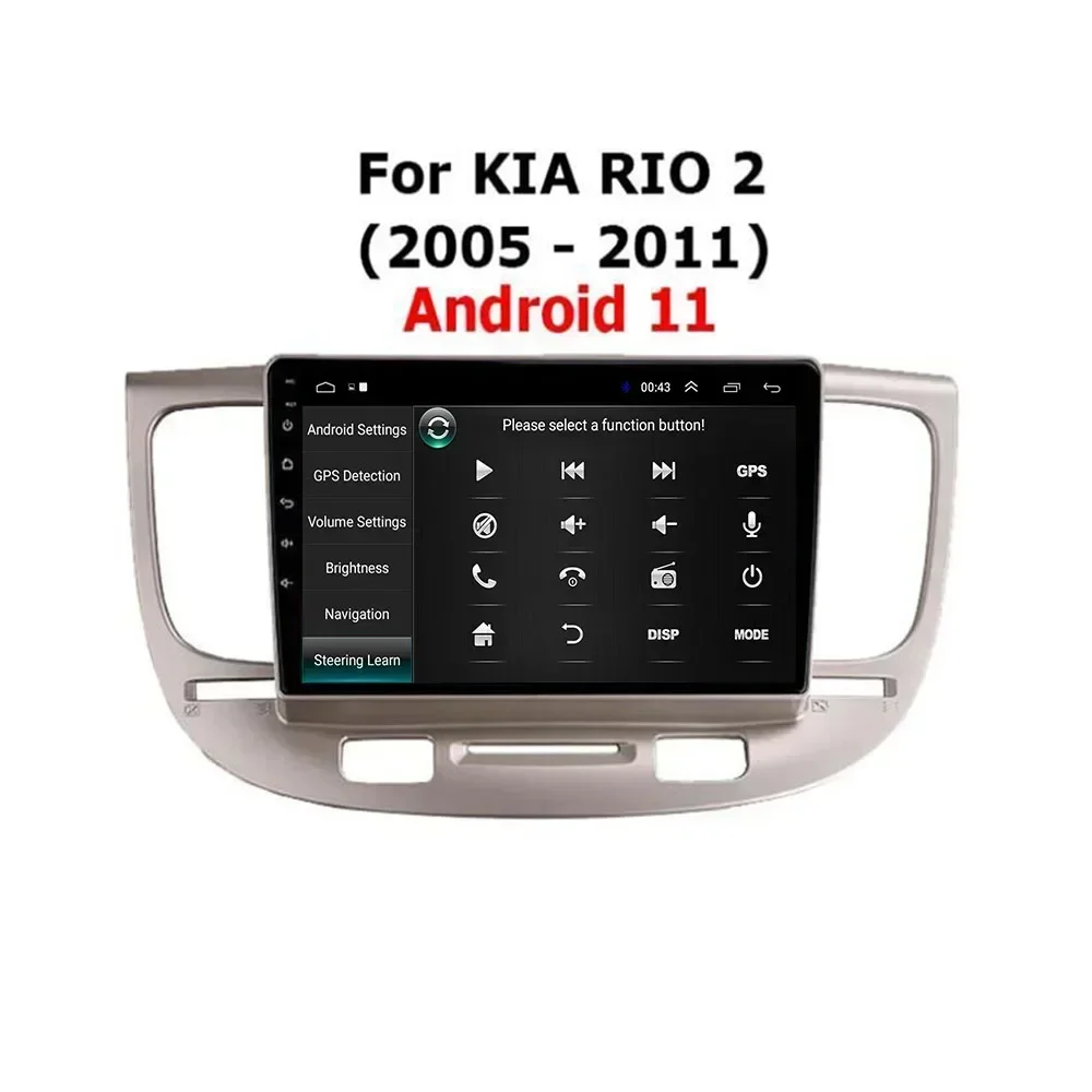 Android 13 Auto Carplay для Kia RIO 2 RIO2 2005-2011 Автомобильный радиоприемник Мультимедийный