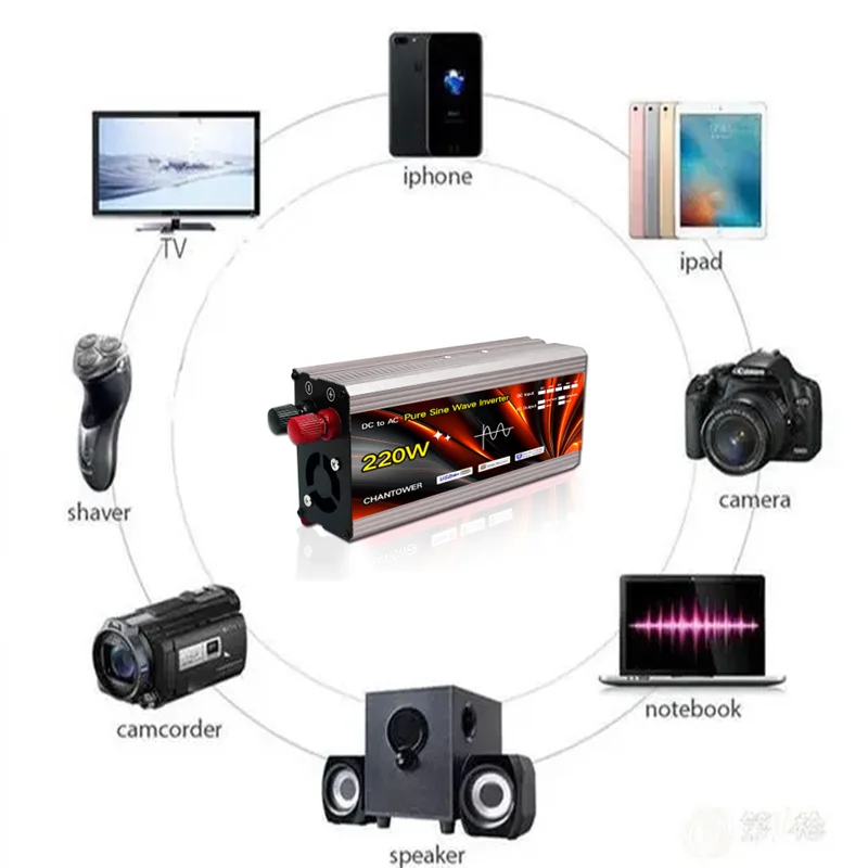 Инвертор немодулированного синусоидального сигнала 12 В постоянного тока в 220