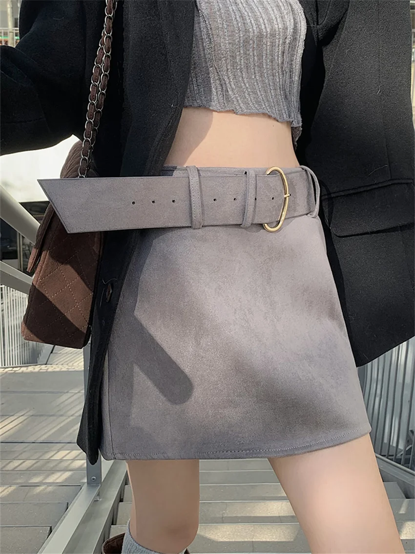 Мини-юбка Alien Kitty Женская однотонная с поясом модная облегающая офисная одежда