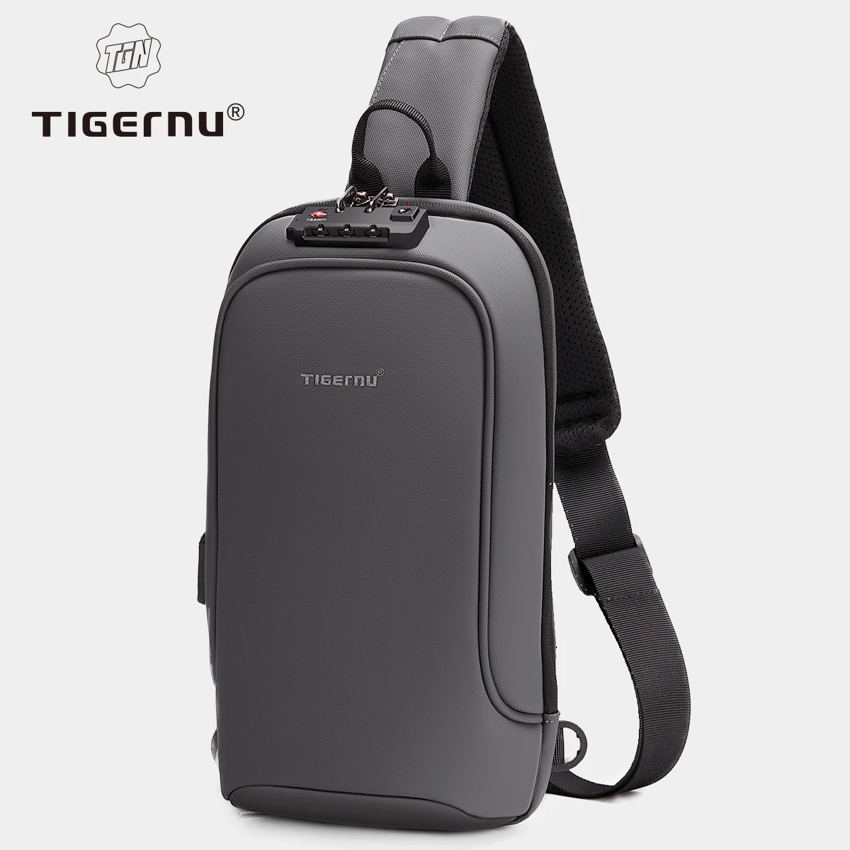 

Мужская нагрудная сумка Tigernu, водонепроницаемый саквояж кросс-боди, Студенческая дорожная сумка-мессенджер, деловая сумка на плечо для мужч...