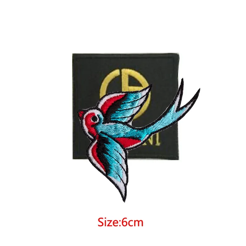 1 шт. красивые патчи с цветами Ласточка вышитые аппликации помощью утюга для