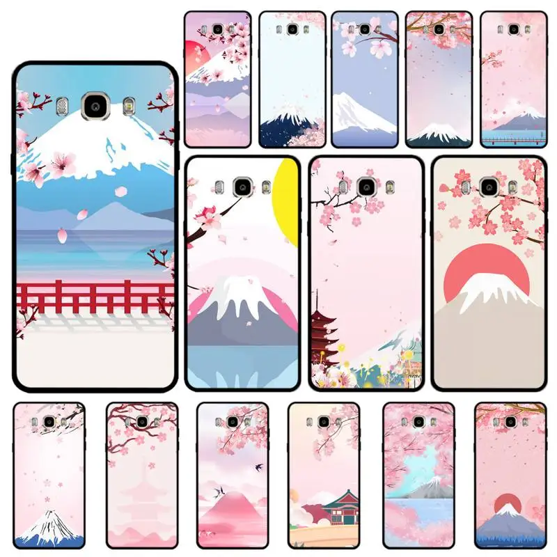 

MaiYaCa Japan Fuji mountain cherry blossom Phone Case for Samsung J 4 5 6 7 8 prime plus 2018 2017 2016 J7 core
