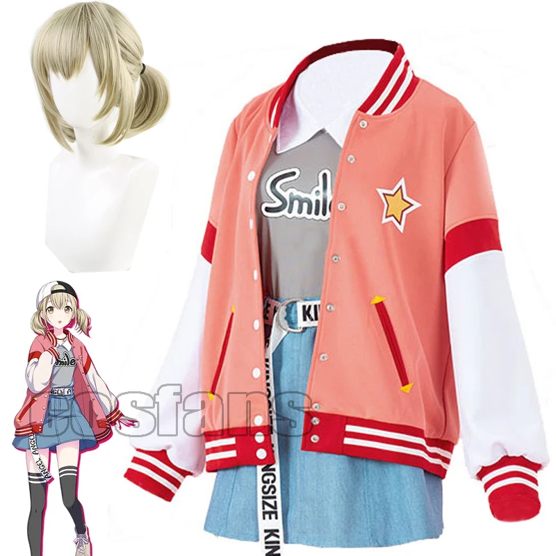 

Игровой проект Sekai, красочный сценический подвиг, яркий плохой отряд, азусава колхан, Искусственные парики, азусава колхана, костюмы для кос...