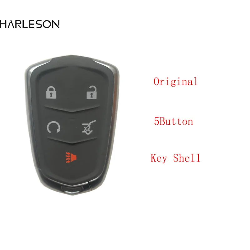 

Original 5 Buttons Keyless Entry Replacement Car Key Remote Fob Shell Case Cover for Cadillac ATS CT6 CT6 CTS SRX XT5 XTS 5.0
