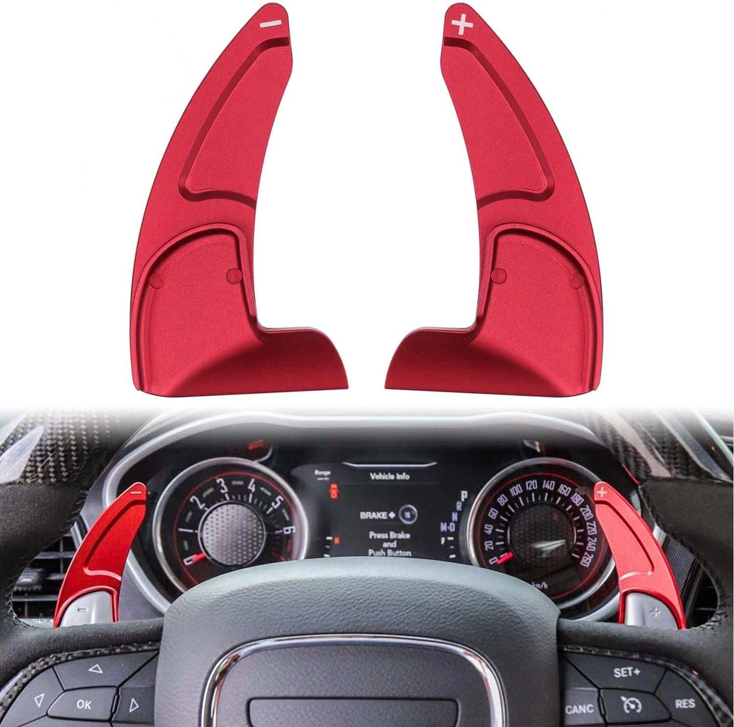 

Весло рулевого колеса TENG MILE для Dodge Challenger Durango RT & Scat Pack 2015-2020, для Jeep Grand Cherokee 2014-2020