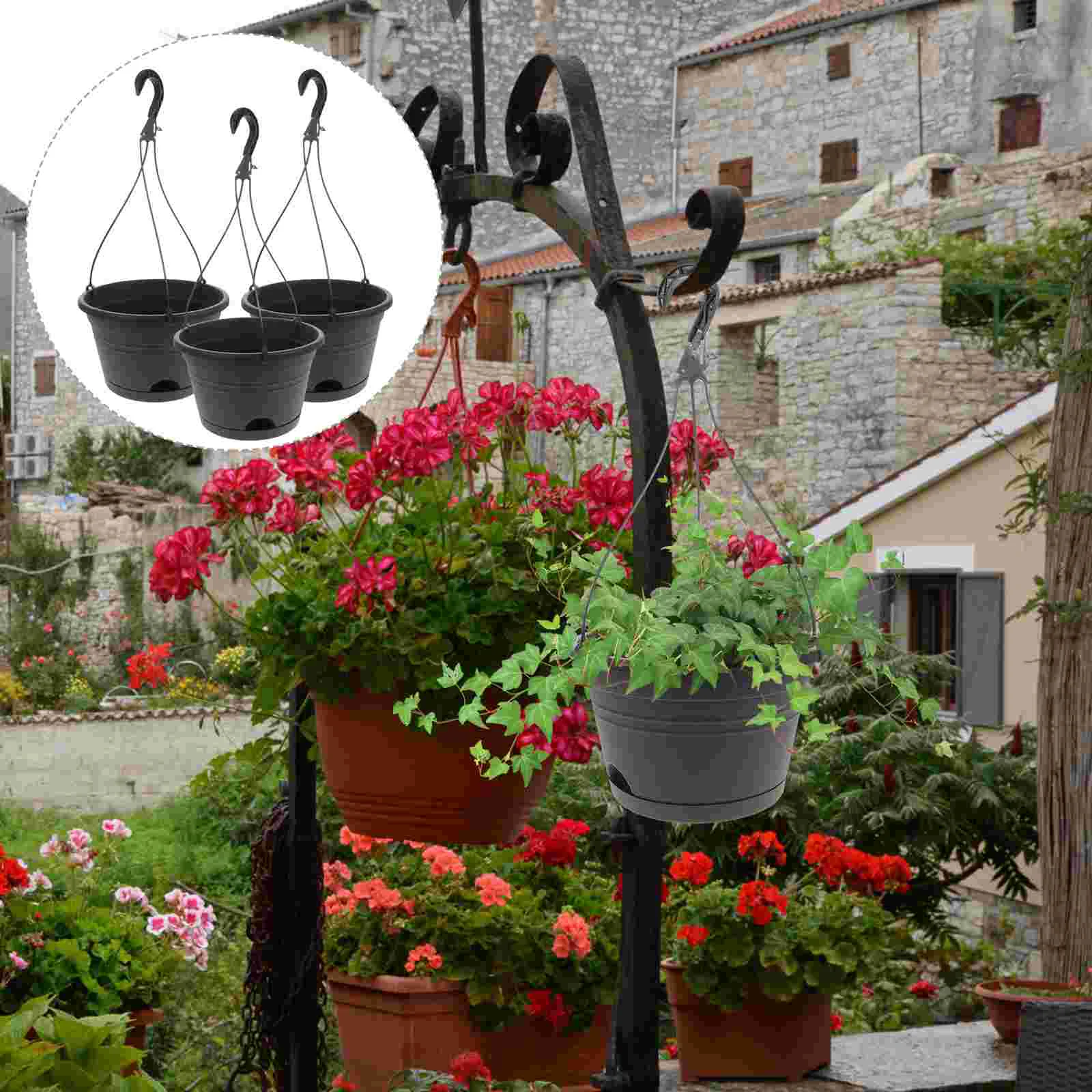 

Flowerpot Garden Supplies Yard Hanging Planter Balcony Planting Basket Decor Outdoor Home