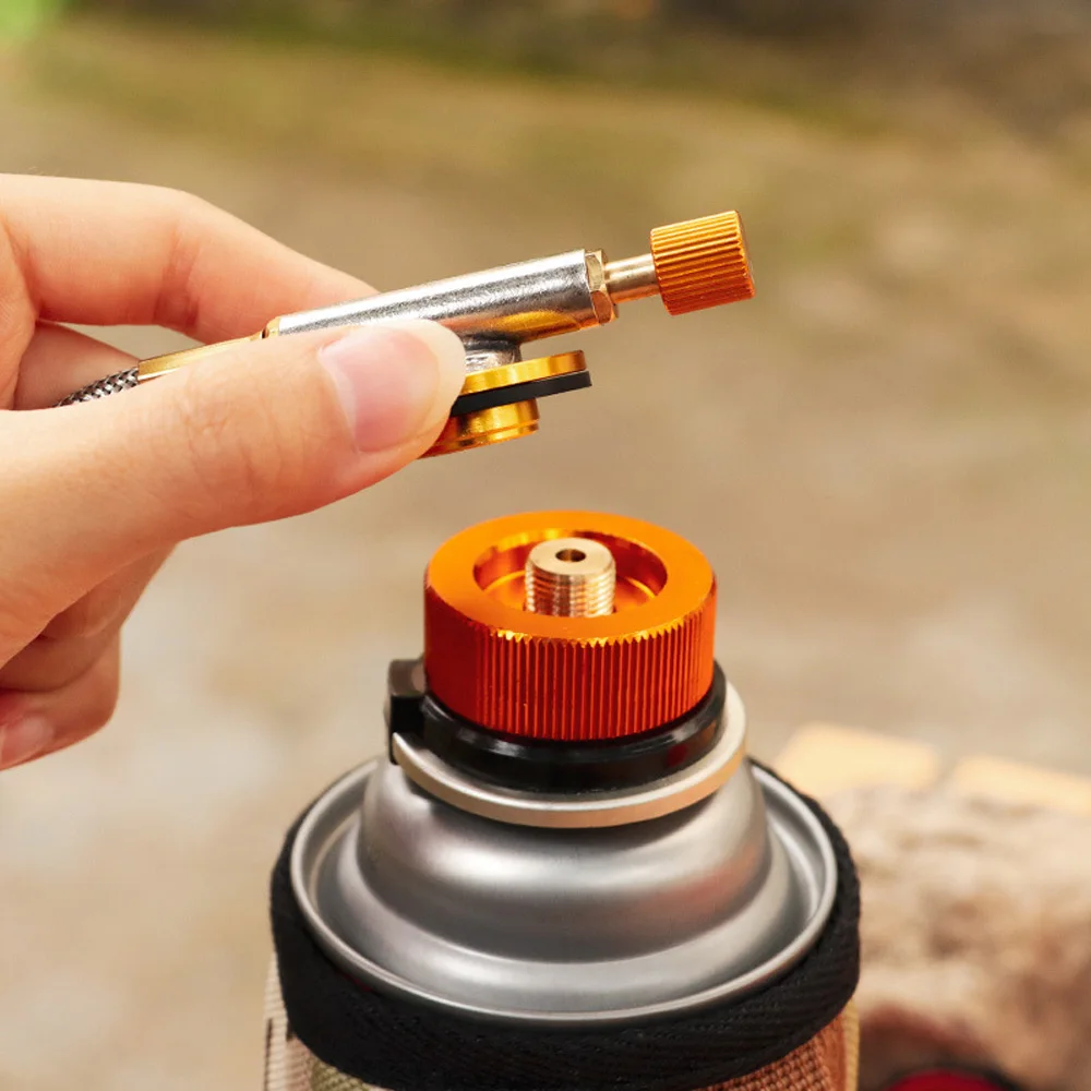 

Outdoor Camping Gas Stove Converter Aluminum Gas Tank Adapter Gas Burner Connector Outing Picnic Stove Propane Refill Adapter