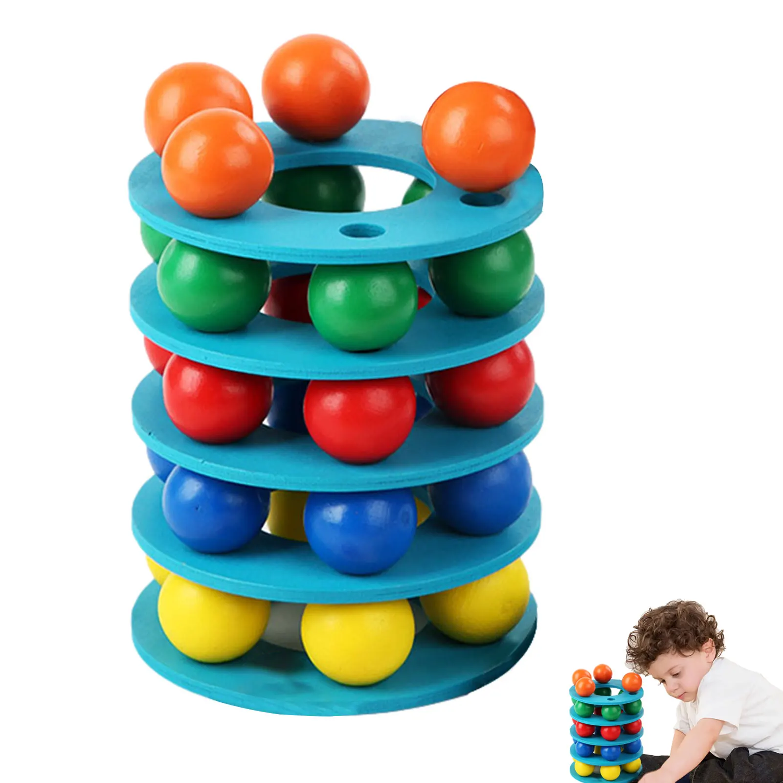 

Радужная башня-шар для малышей, Радужный штабелер-шар, образовательная игрушка, Радужный штабелер, Детский конструктор-шар, игрушка