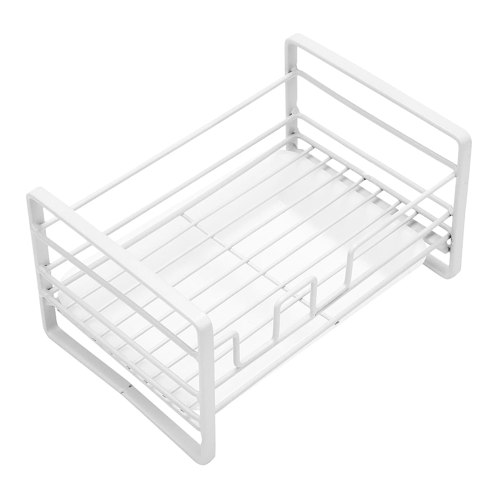 

Drainer Rack Stainless Iron Kitchen Draining Organizer With Tray Sponge Holder Sundries Storage Basket Sink Holder Dish Rack