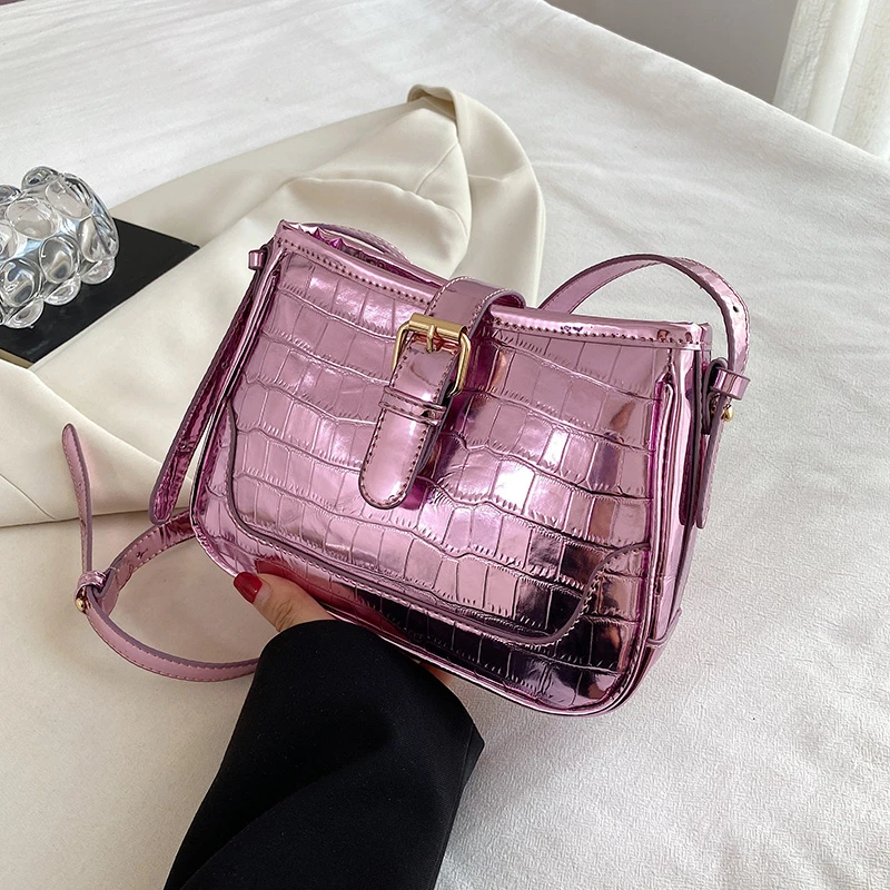 

2022 Trend Crocodile Pattern Handbags New Fashion Crossbody Messenger Bag Shoulder Bag Simple and Small Square Bags for Women