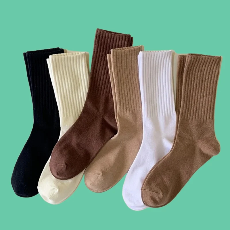 6/12 пар высококачественные женские носки полосатые спортивные длинные хлопковые