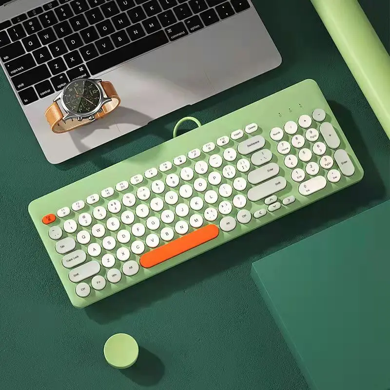 

Computer Peripherals Wired Mute Keyboard Laptop Desktop Computer Gaming Keyboard Dot Cute Business Keyboard
