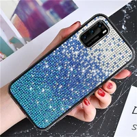 gradient sequin diamond bumper phone case for samsung galaxy note 10 pro s10 s21 s22 plus s20 ultra note20 glitter jewelled case