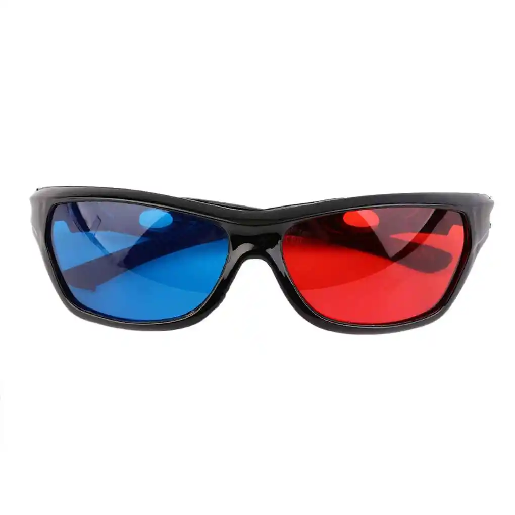 

Frame Red Blue 3D Glasses For Dimensional Anaglyph Movie Game DVD Black