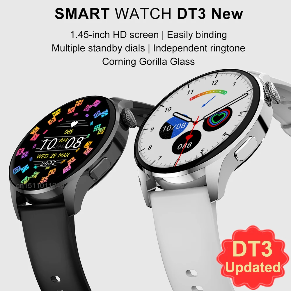 

DT3 New Smart Watch Men Fitness Bracelet Heart Rate Blood Oxygen Monitor lndependent ringtone Sports Waterproof Smartwatch Woman