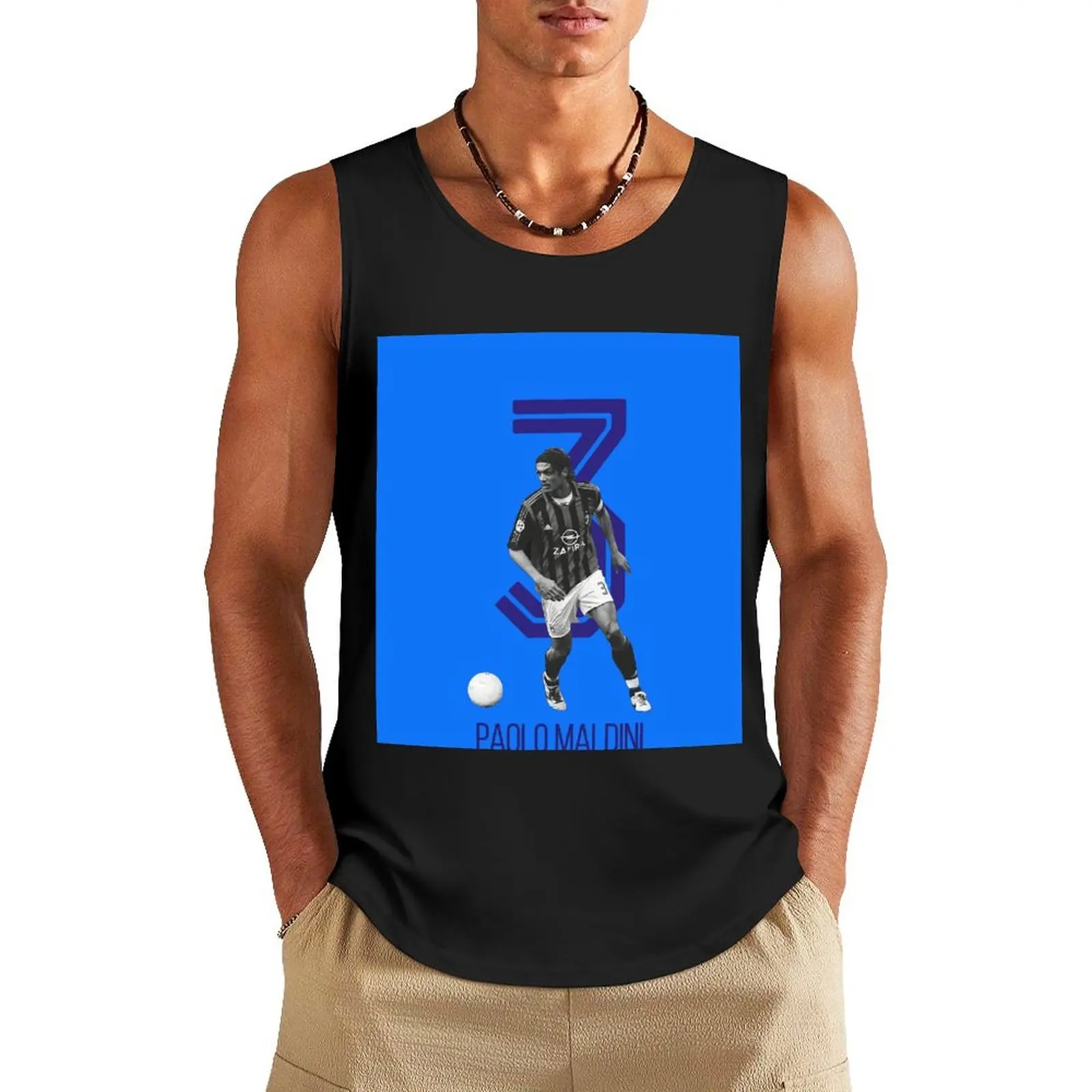 Paolo Maldini Ретро майка для спортзала Мужские футболки Мужская одежда спортивные